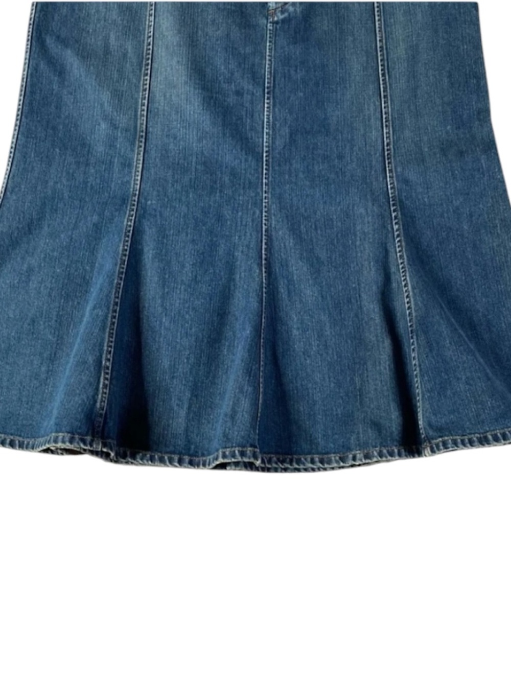 Ralph Lauren Blue Y2K Denim A-Line Panel Skirt Size 12 - Picture 3 of 6